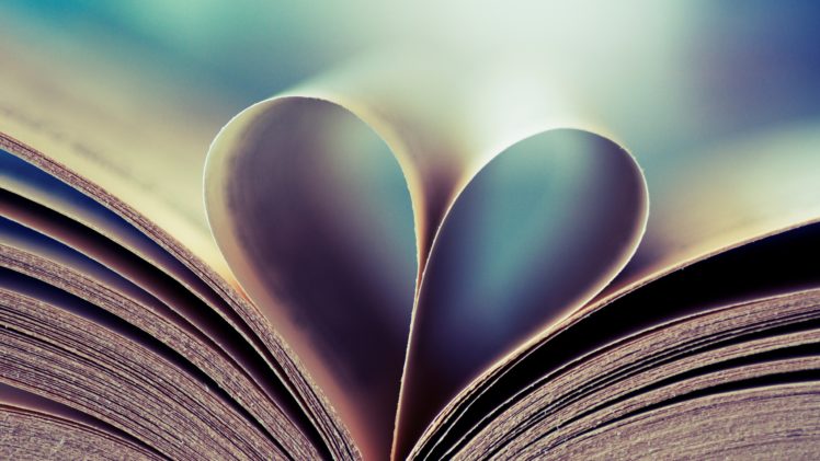 love, Books, Hearts HD Wallpaper Desktop Background