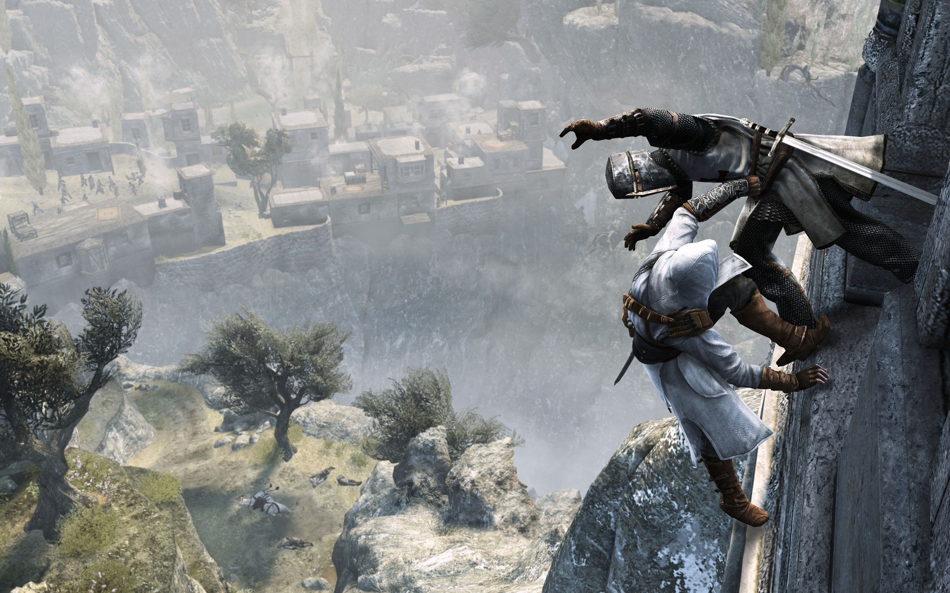 video, Games, Assassins, Creed, Cliffs, Digital, Art, Artwork Wallpaper