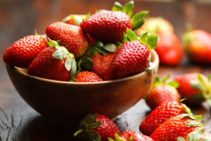 berries, Strawberries, Bowl