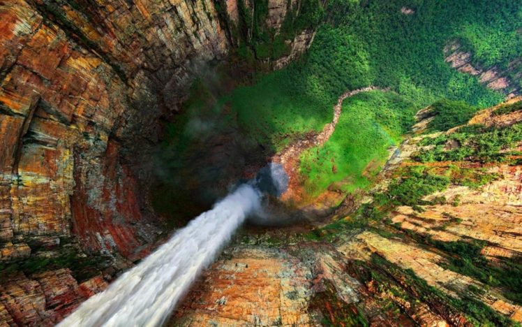 green, Mountains, Landscapes, Nature, Autumn, Wildlife, Waterfalls HD Wallpaper Desktop Background