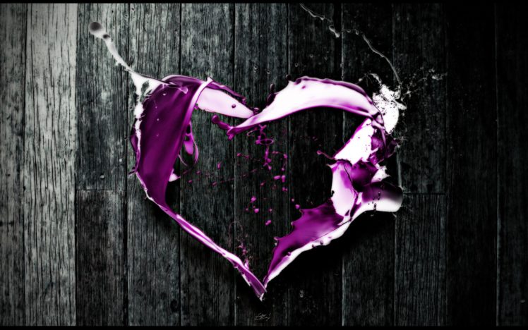 abstract, Love, Purple, Digital, Art, Hearts, Selective, Coloring HD Wallpaper Desktop Background