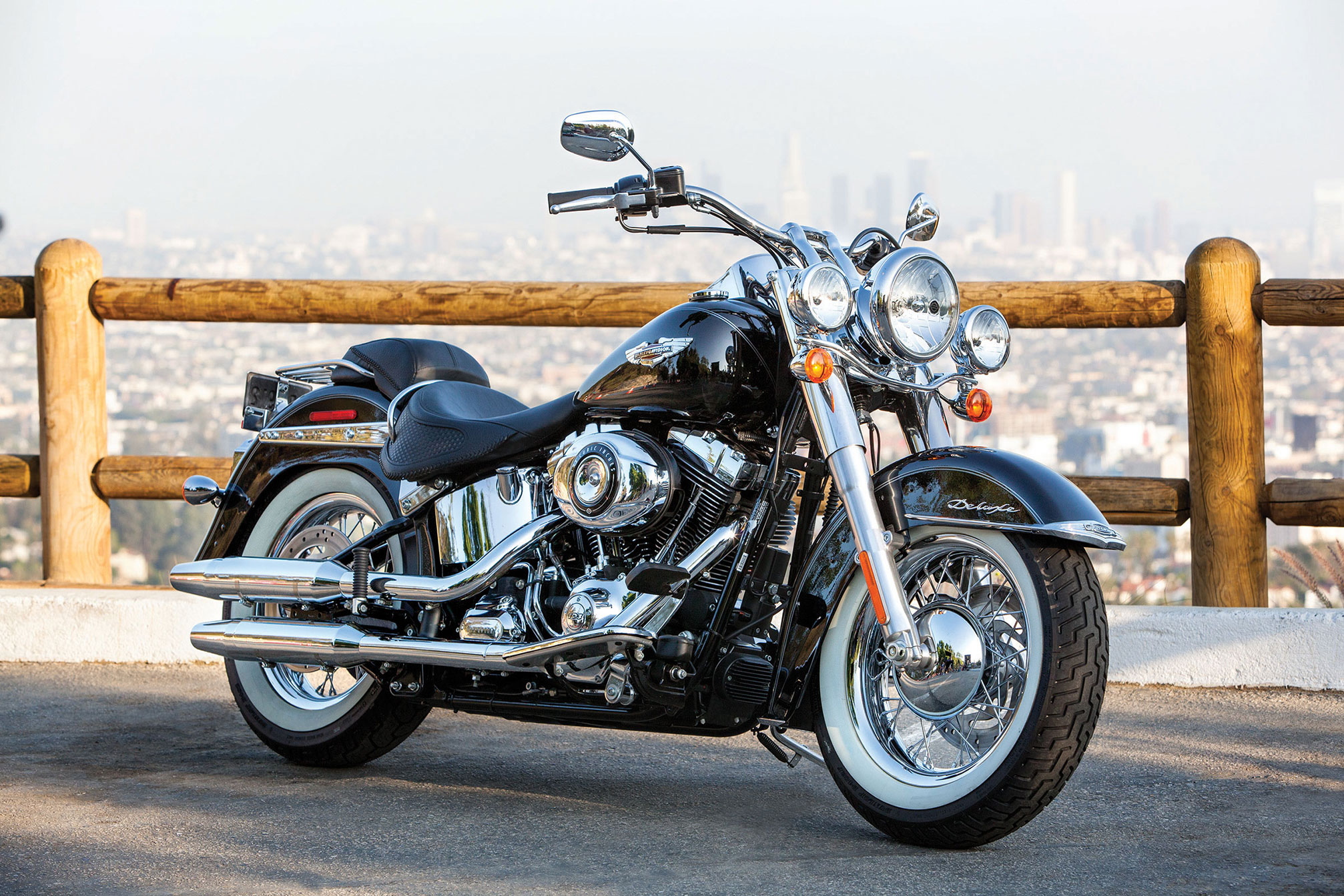 2014, Harley, Davidson, Flstn, Softail, Deluxe Wallpaper