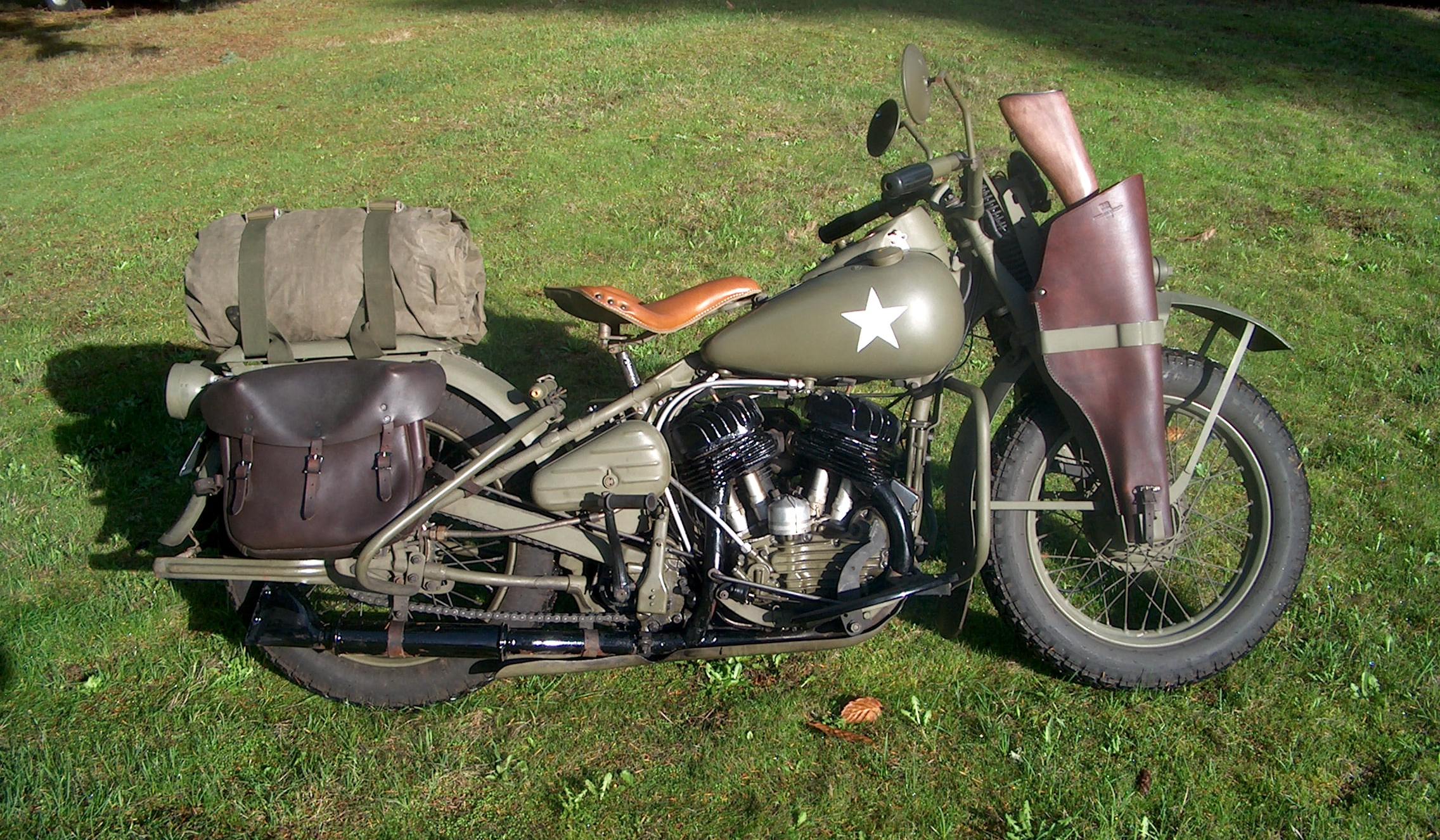 1942, Harley, Davidson, Wla, Military, Type vii, Retro Wallpaper