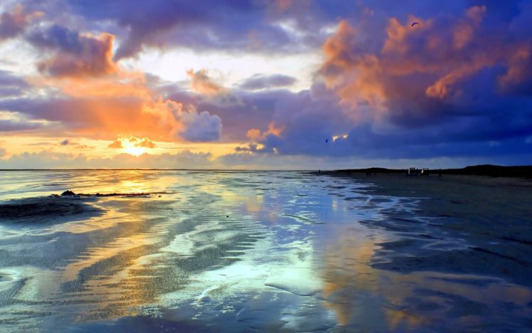 clouds, Nature, Beach, Sea, Lakes HD Wallpaper Desktop Background
