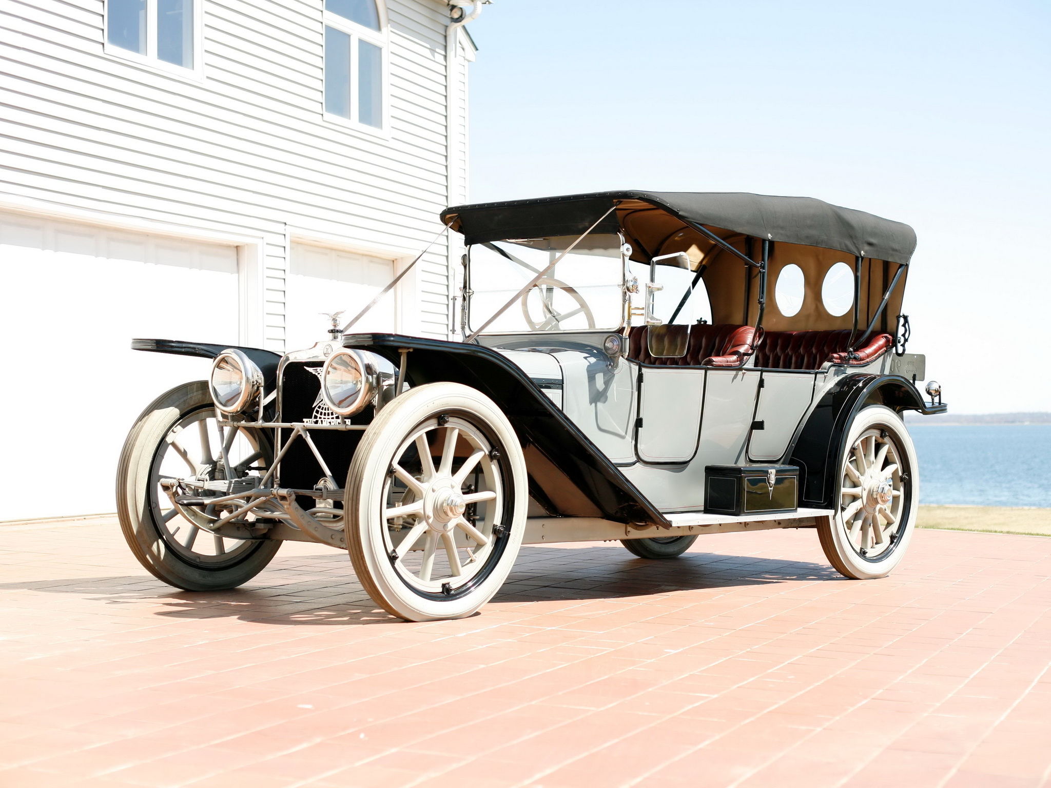 1914, American, Model 644, Touring, Retro Wallpaper