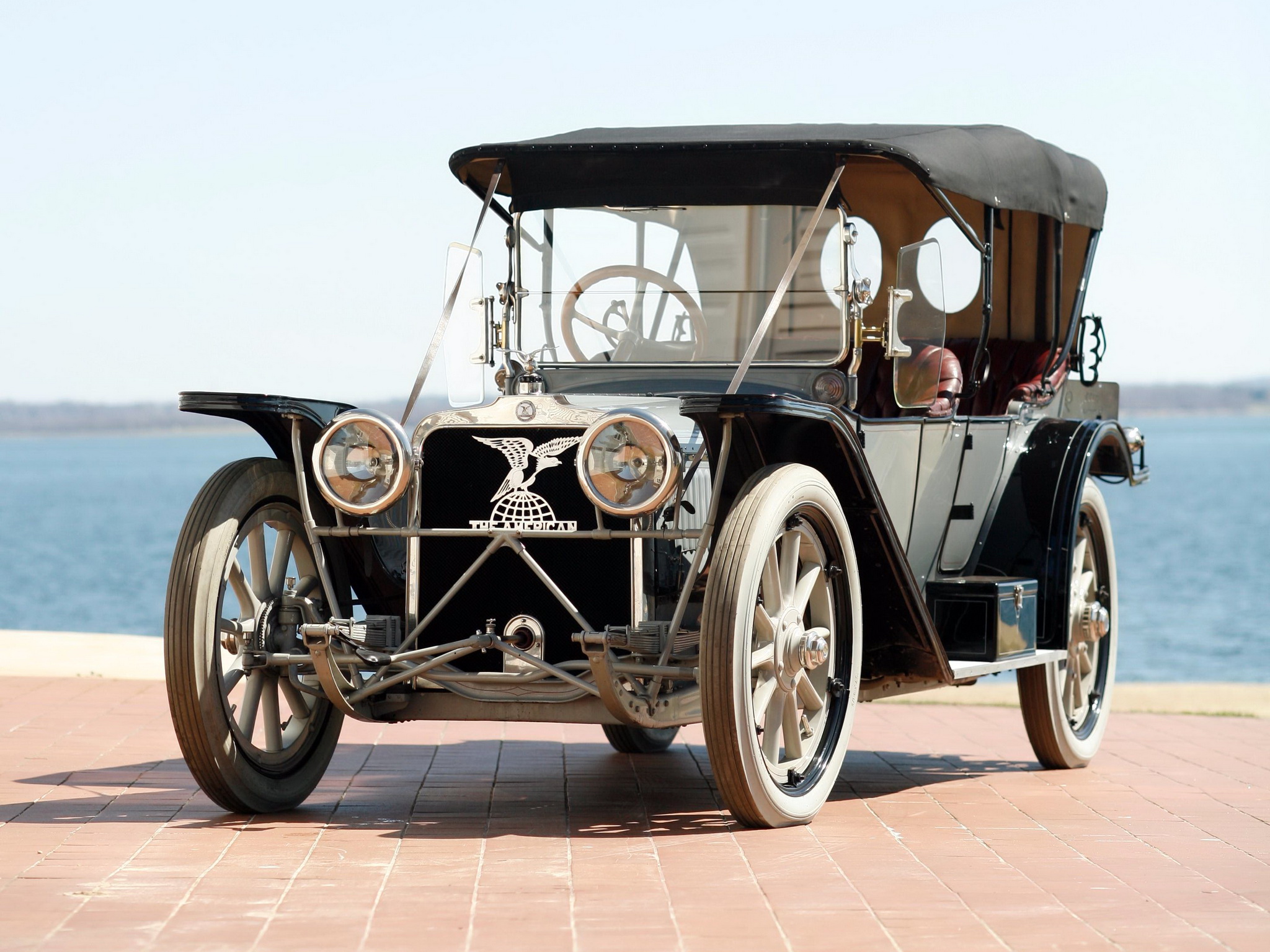 1914, American, Model 644, Touring, Retro Wallpaper