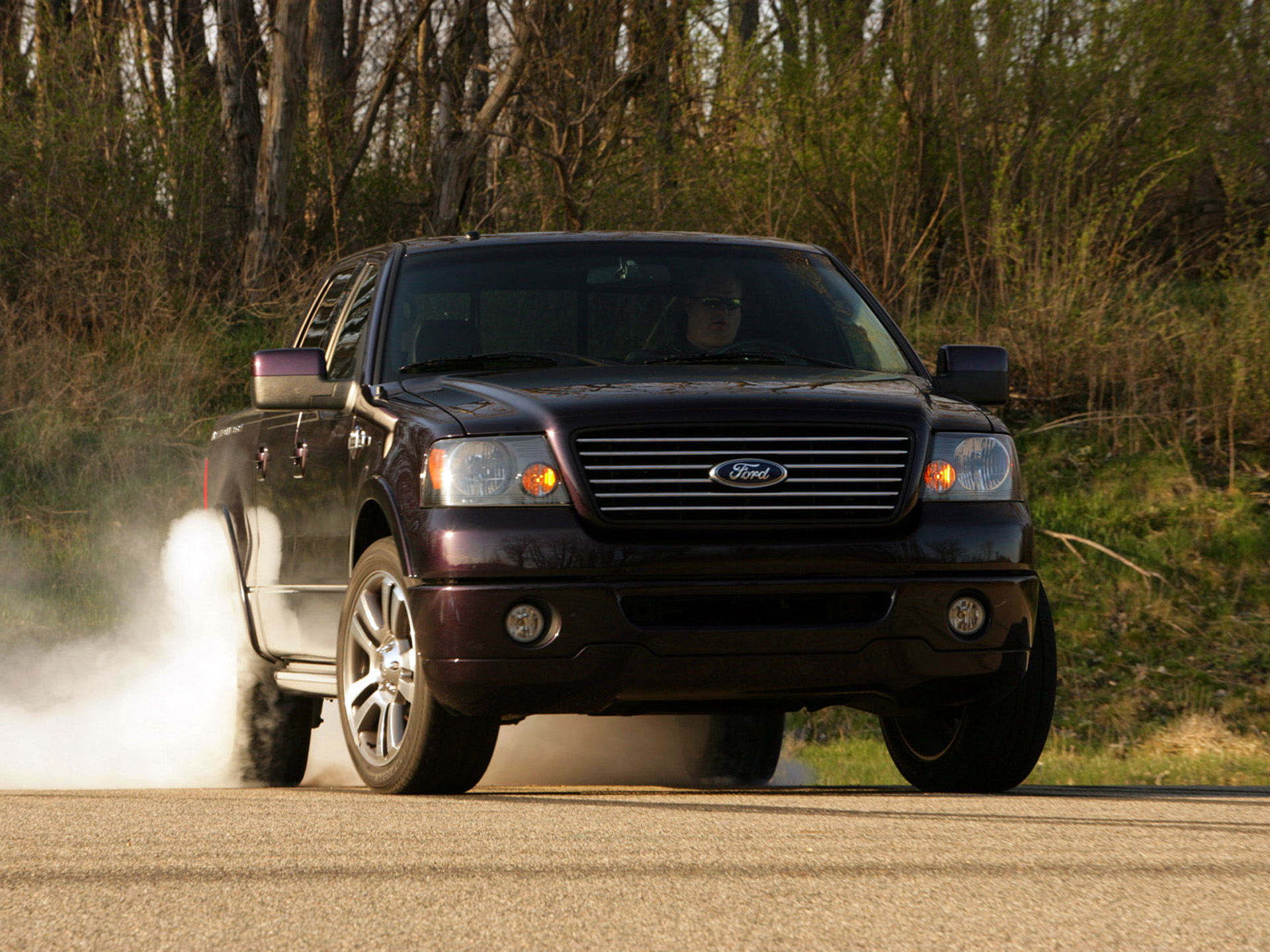 2007, Ford, F 150, Harley, Davidson, Supercrew, Pickup, Burnout Wallpaper