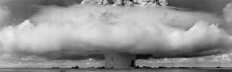 explosions, Mushrooms, Grayscale, Monochrome, Nuclear, Explosions HD Wallpaper Desktop Background