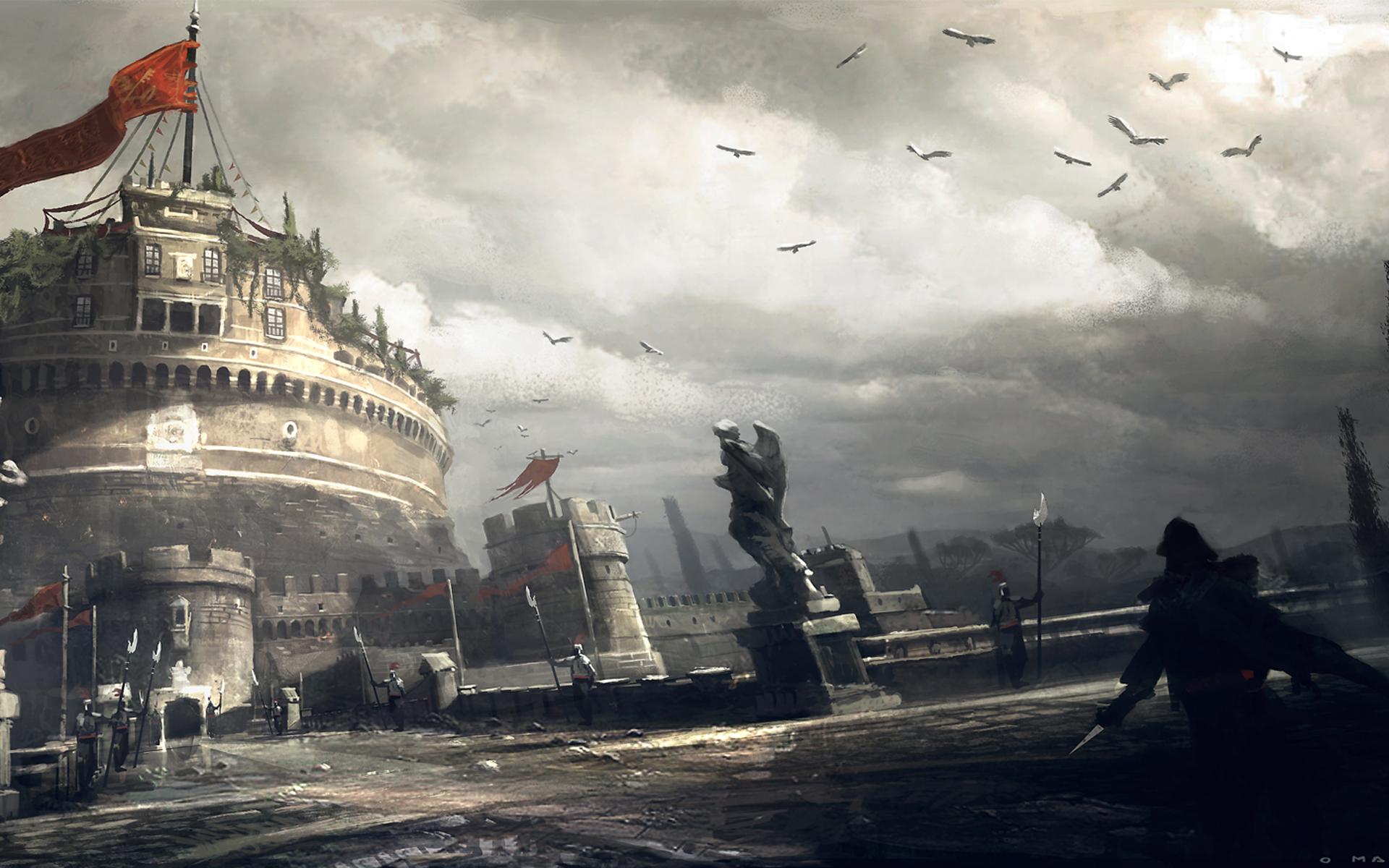assassins, Creed, Brotherhood, Artwork Wallpaper