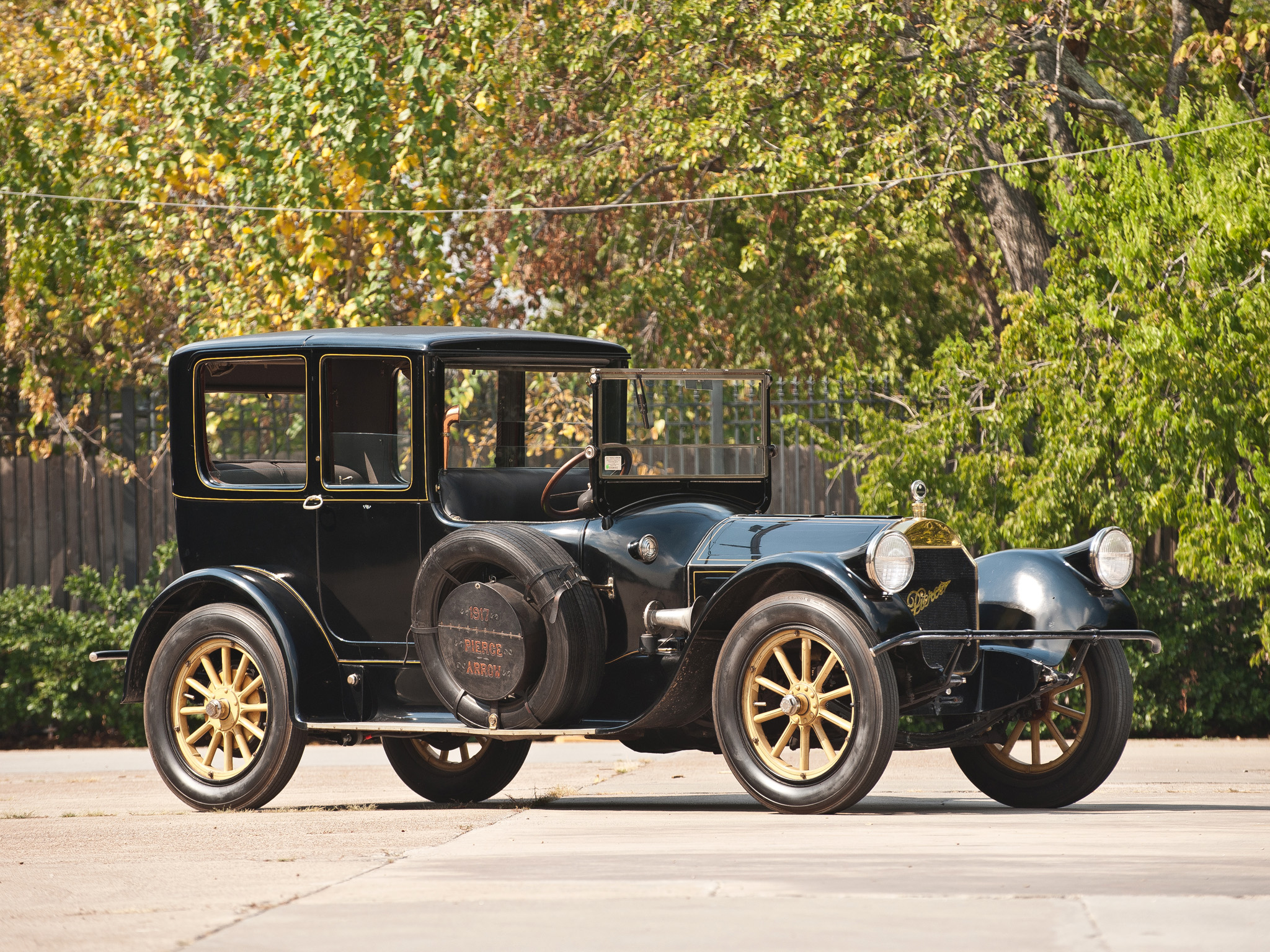 1917, Pierce, Arrow, Model 38 c 4, French, Brougham, Retro, Luxury Wallpaper