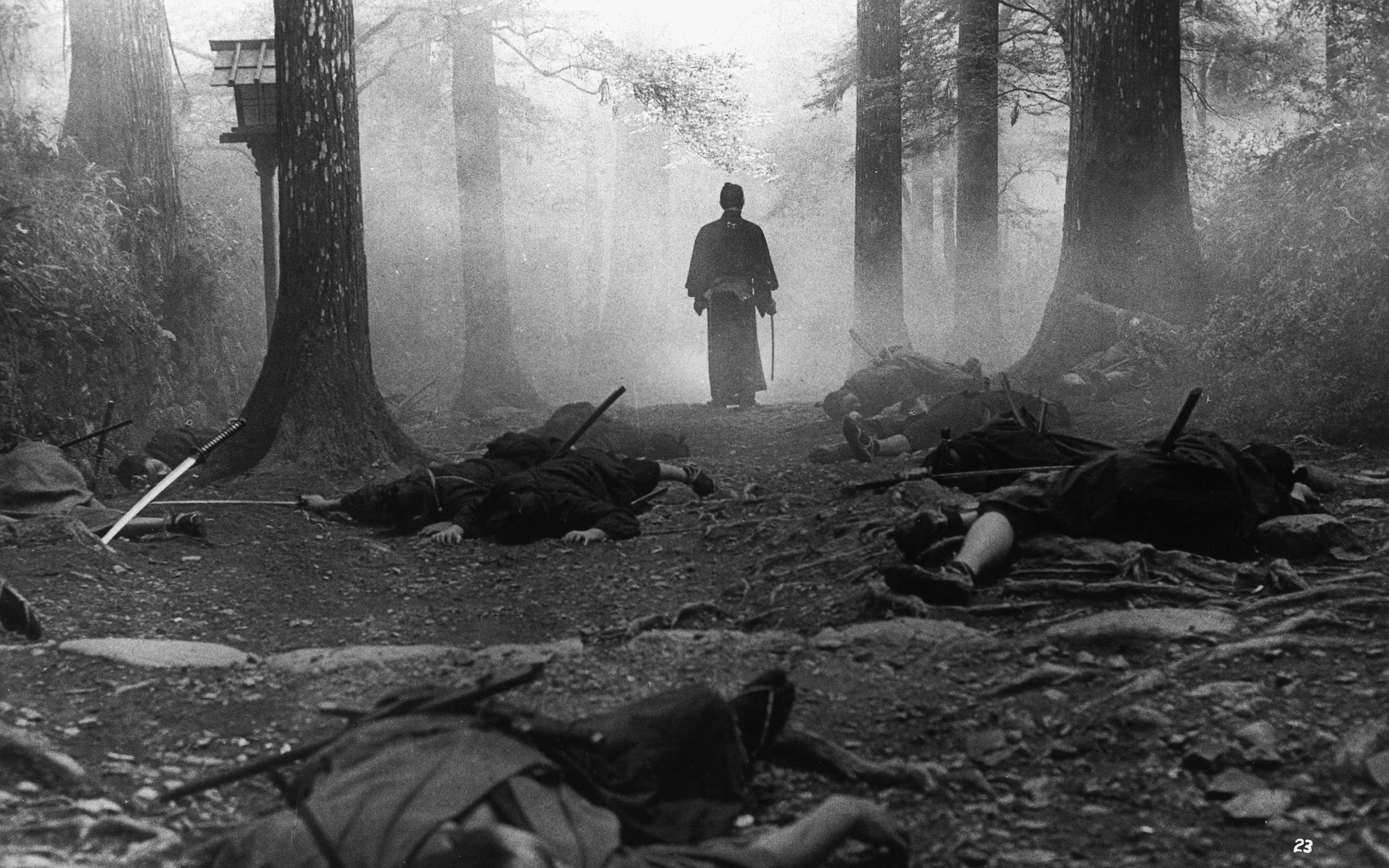 samurai, Monochrome Wallpaper