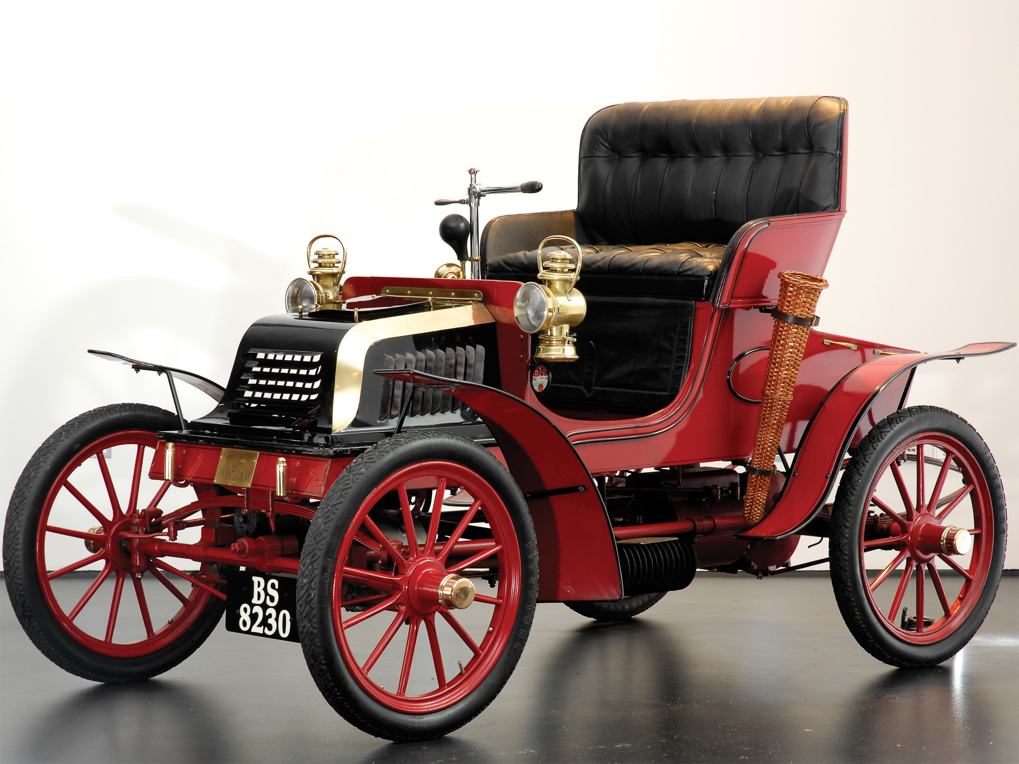 1903, Crestmobile, Model d, 2 passenger, Runabout, Retro Wallpaper