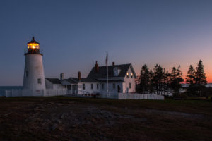lighthouse, Sunset, Landscape