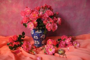roses, Vase, Pink, Color, Flowers, Bouquet, Still, Life