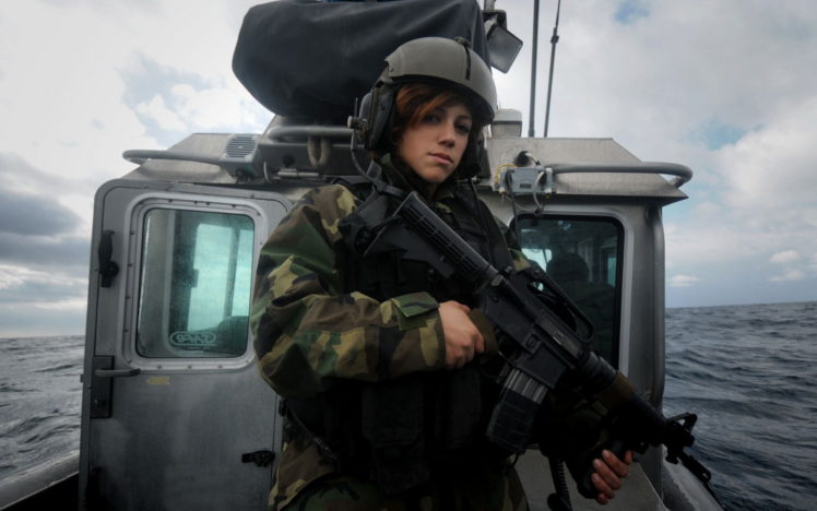 girl, Soldier, Handgun, Patrol HD Wallpaper Desktop Background