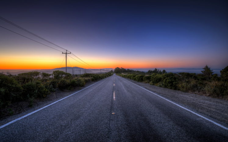 sunset, Road, Landscape HD Wallpaper Desktop Background
