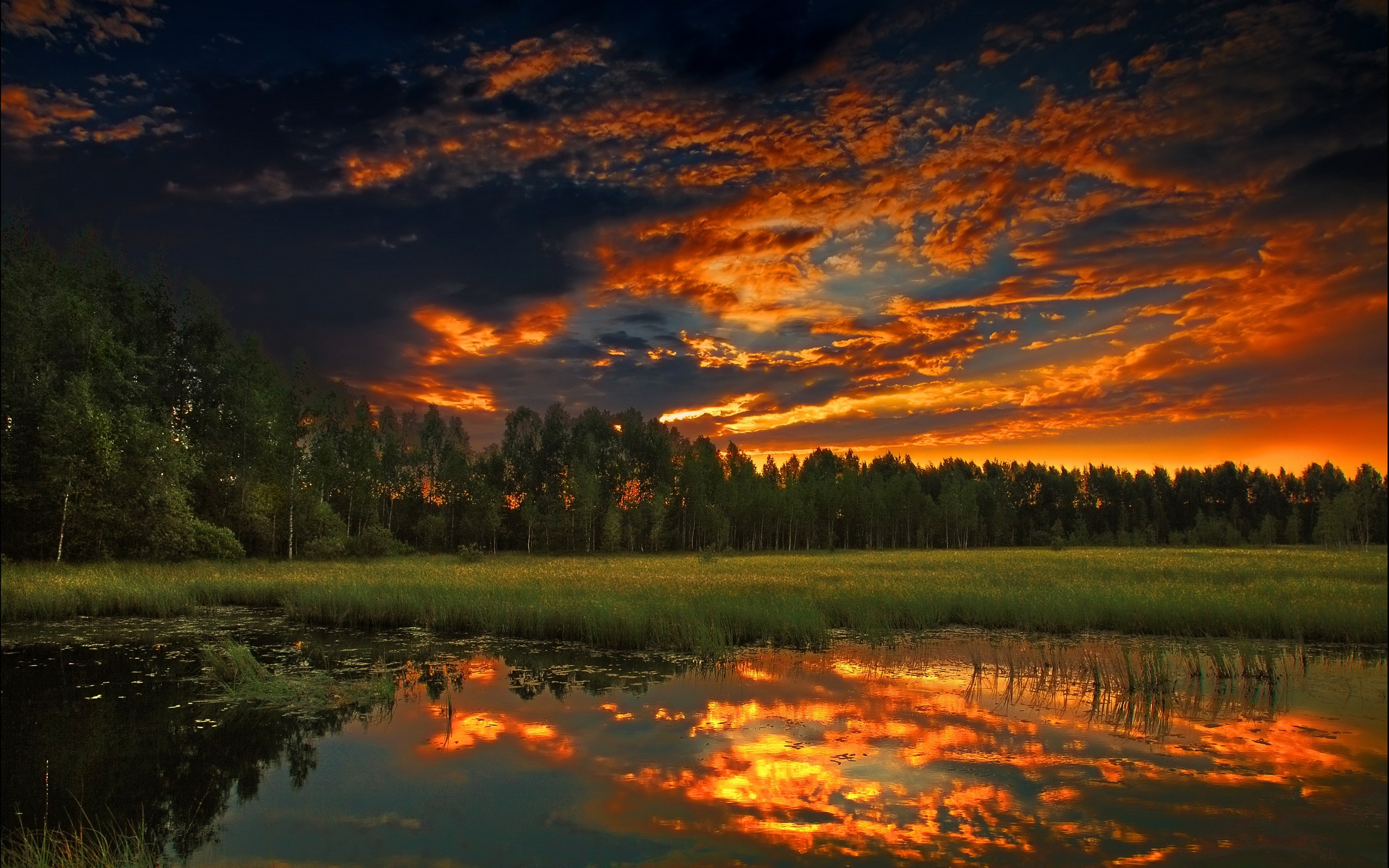 sunset, Landscapes, Nature, Hdr, Photography, Reflections Wallpaper