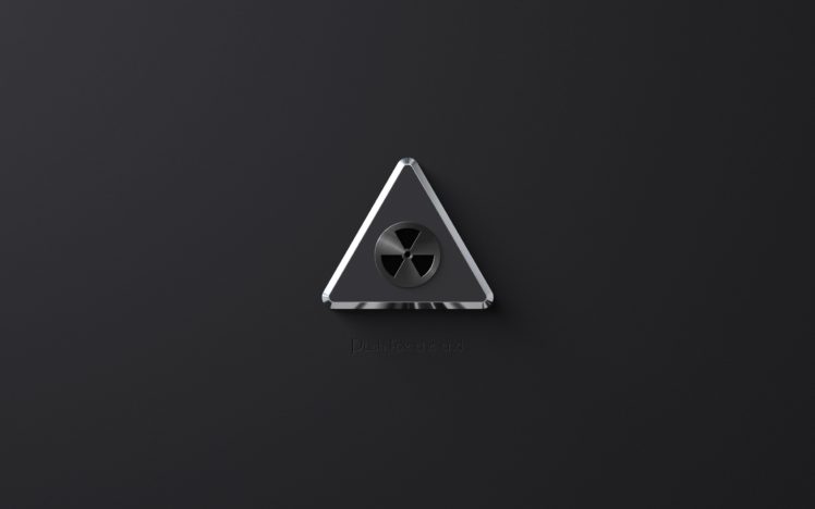 minimalistic, Radioactive, Artwork, Sign HD Wallpaper Desktop Background