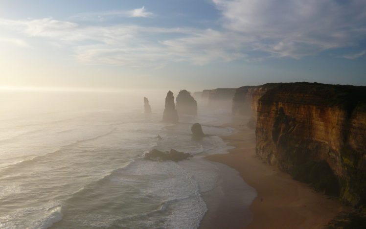 ocean, Clouds, Landscapes, Nature, Sun, Skyline, Shore, Australia HD Wallpaper Desktop Background