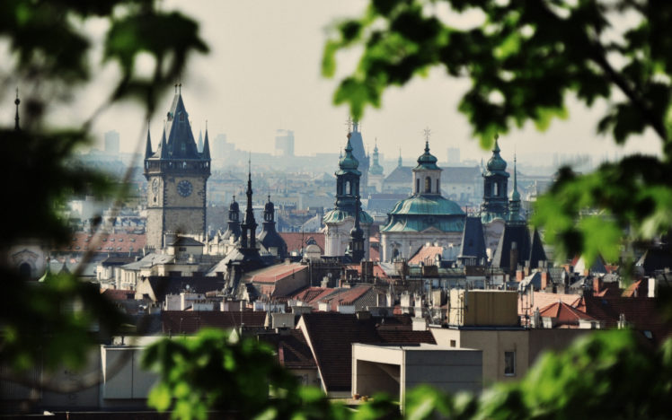 Wallpaper Prague, Czech Republic, Charles bridge, houses, river 1920x1200  HD Picture, Image