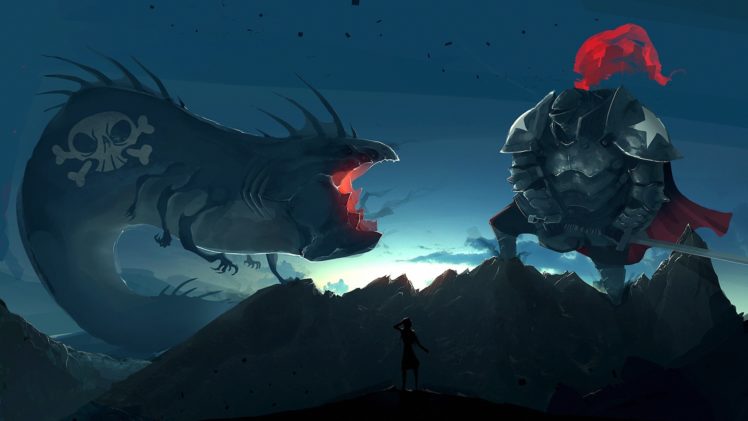 giant, Knight, Monster, Drawing HD Wallpaper Desktop Background