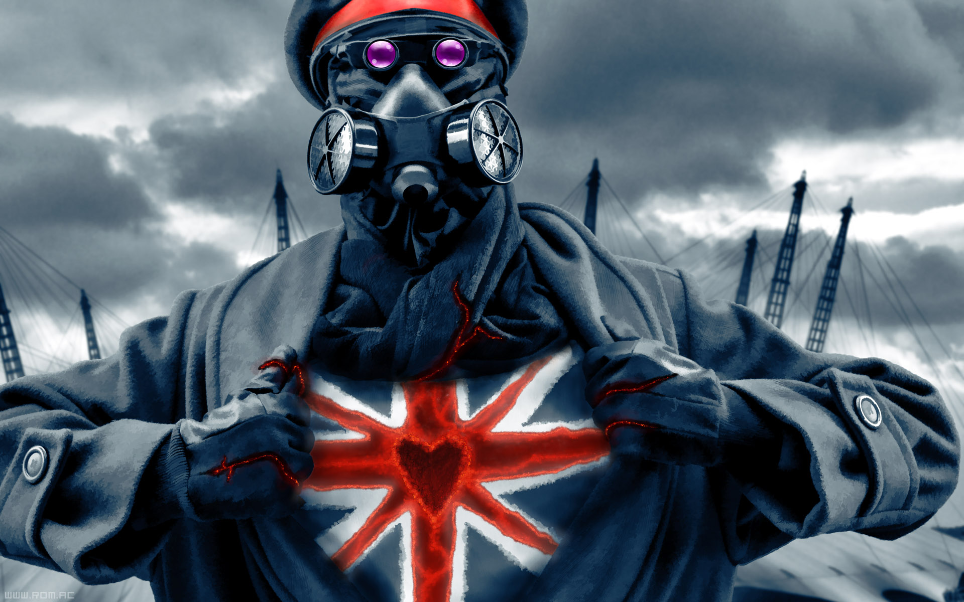 romantically, Apocalyptic, Gas, Mask, Drawing, Zee, Captain, Heart Wallpaper