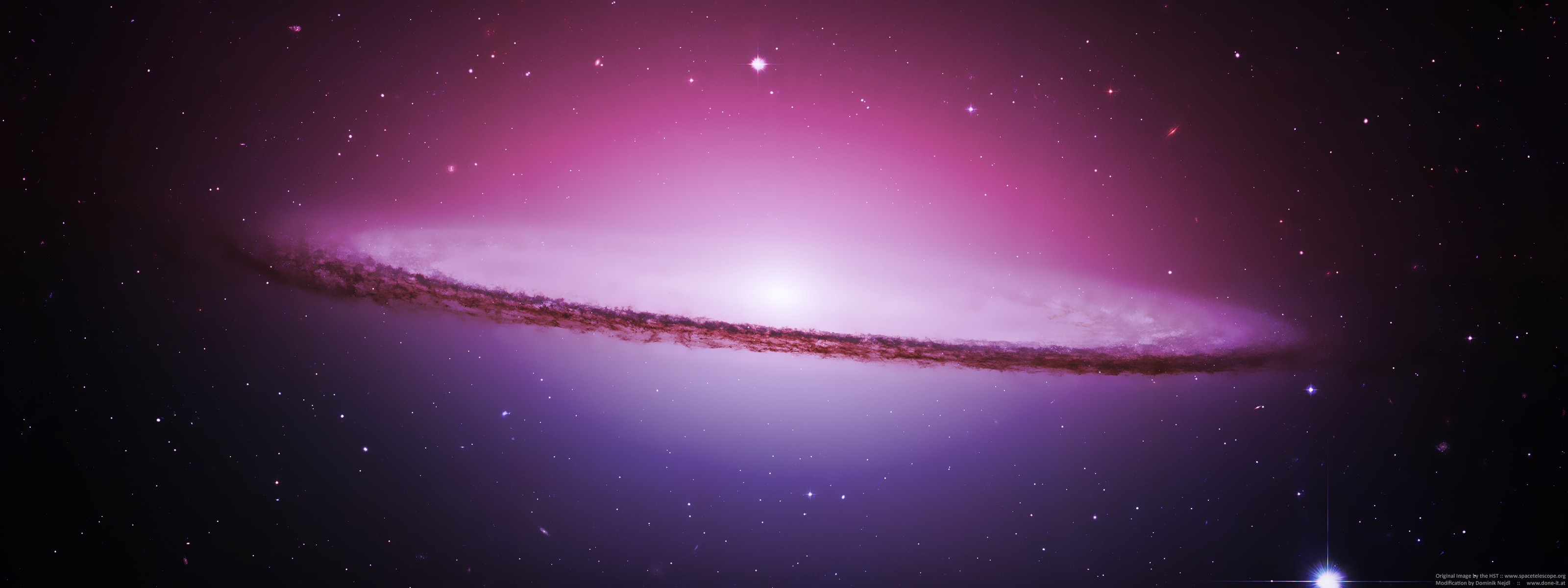 outer, Space, Stars, Galaxies, Purple Wallpaper