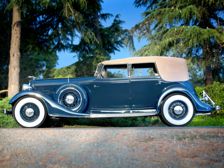1934, Lincoln, Model kb, Convertible, Sedan, By, Dietrich, Retro, Luxury HD Wallpaper Desktop Background