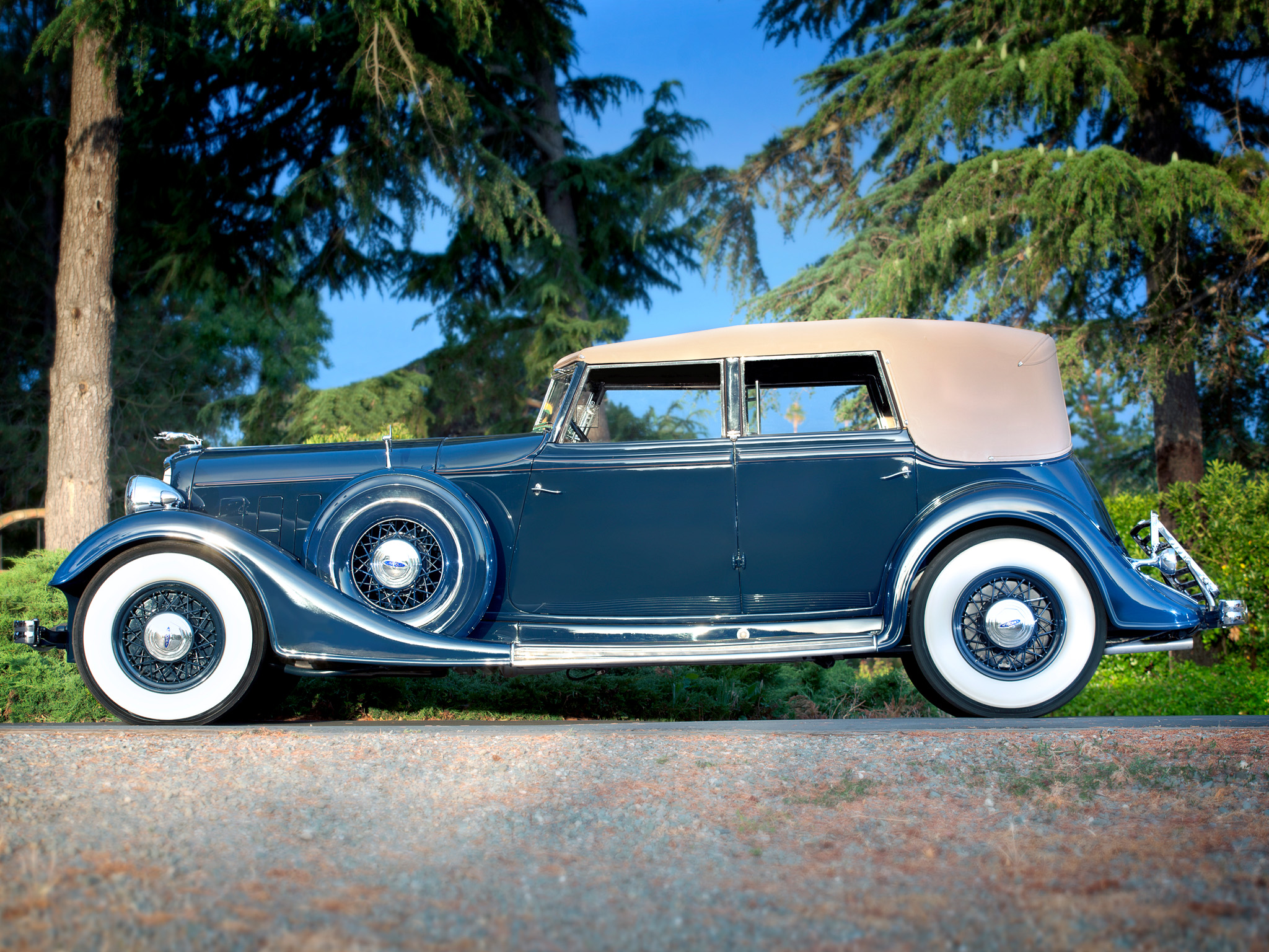 1934, Lincoln, Model kb, Convertible, Sedan, By, Dietrich, Retro, Luxury Wallpaper