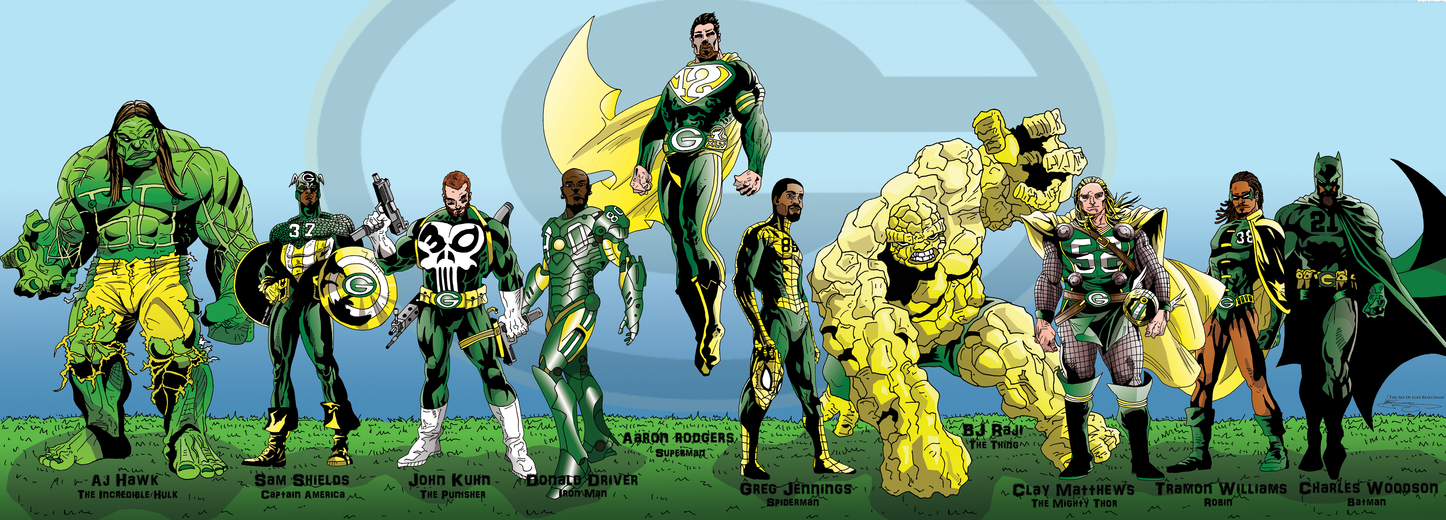 green, Bay, Packers, Nfl, Football, Comics, Superhero Wallpaper