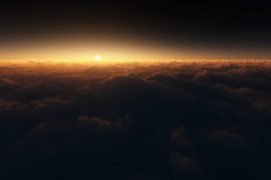 sunset, Over, The, Clouds