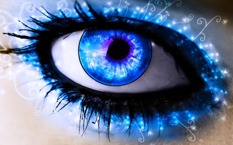 up, Abstract, Blue, Eyes, Blue, Eyes, Artwork, Macro, Colors HD Wallpaper Desktop Background