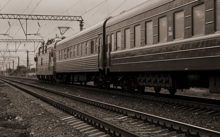 trains, Railroad, Tracks, Monochrome, Vehicles HD Wallpaper Desktop Background