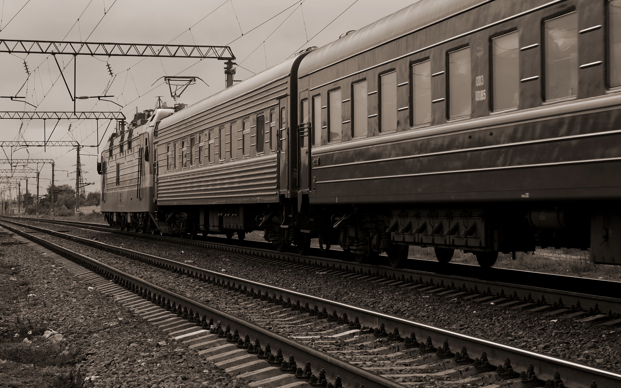 trains, Railroad, Tracks, Monochrome, Vehicles Wallpaper