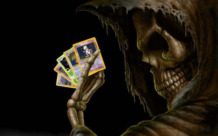 skulls, Skeletons, Pokemon, Cards HD Wallpaper Desktop Background