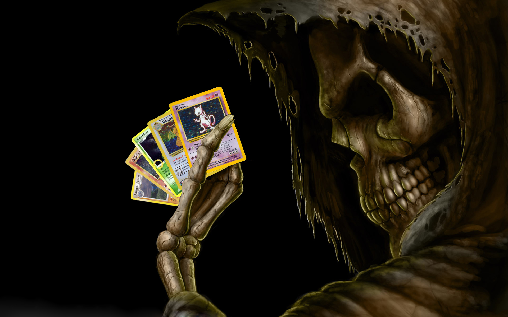skulls, Skeletons, Pokemon, Cards Wallpaper