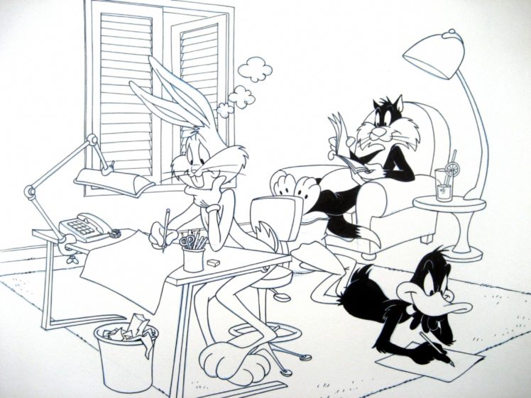 bugs, Bunny, Looney, Tunes, Daffy, Sylvester HD Wallpaper Desktop Background