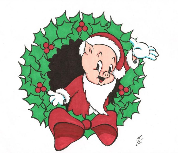 porky, Pig, Looney, Tunes, Christmas HD Wallpaper Desktop Background