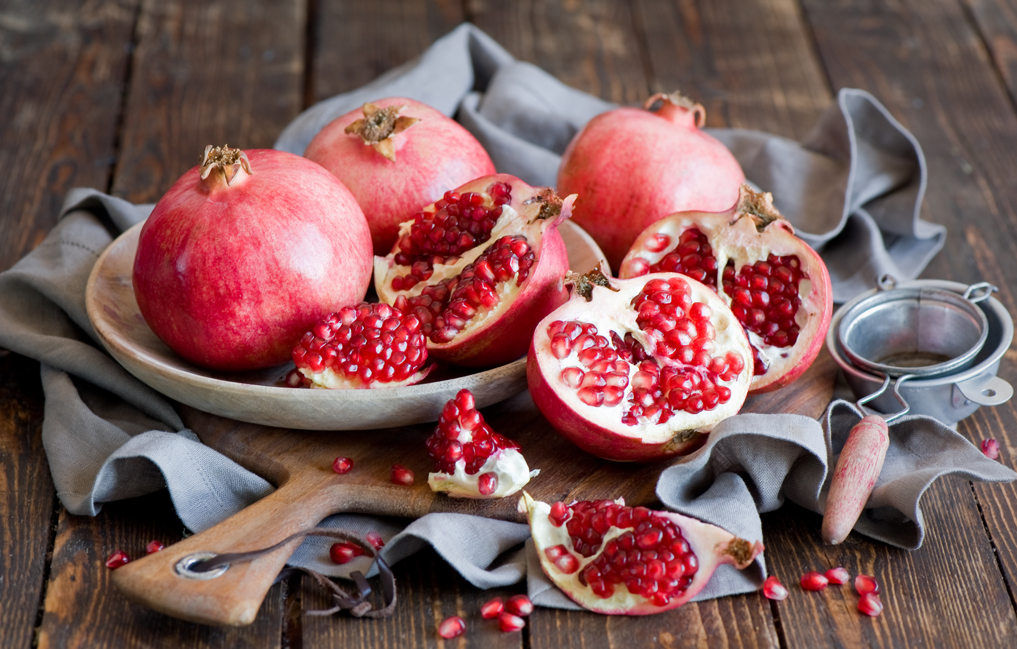 pomegranate, Strainers, Still, Life Wallpapers HD / Desktop and Mobile