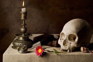 skulls, Flowers, Tables, Objects, Candles, Decorations