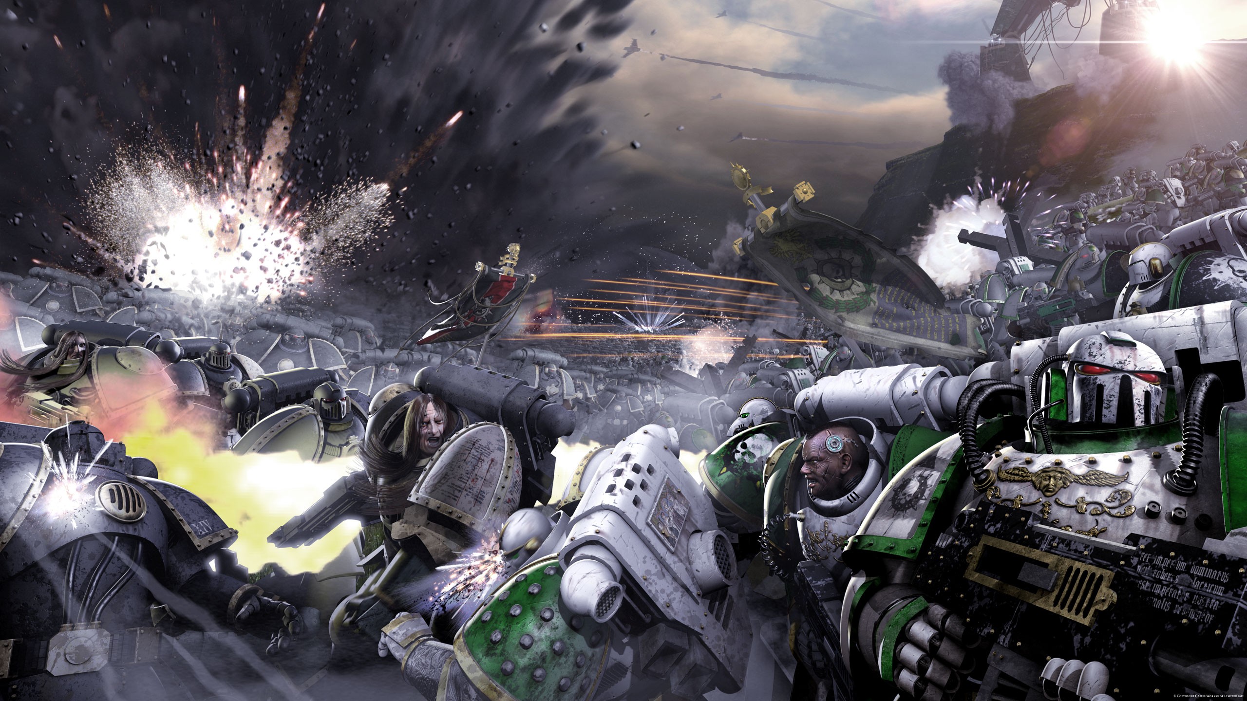 warhammer, 40k, Space, Marines, In, Flames, Science, Fiction, Galaxy Wallpaper
