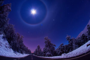 sky, Night, Winter, Nature, Moon, Light