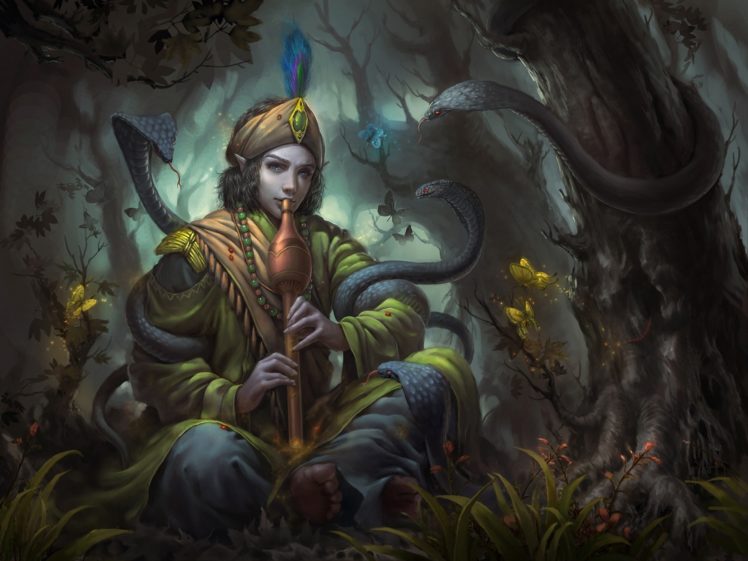 elves, Snakes, Men, India, Elf HD Wallpaper Desktop Background