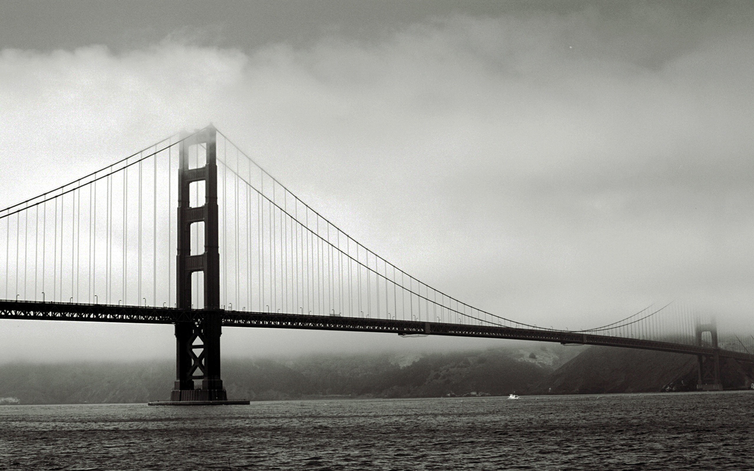 black, And, White, Architecture, Golden, Gate, Bridge, San, Francisco Wallpaper