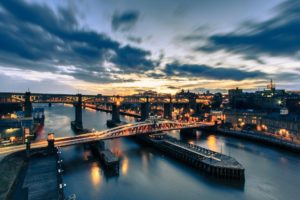 tyne, Bridge, Newcastle, England, River, Tyne, Night, City, Bridge, River