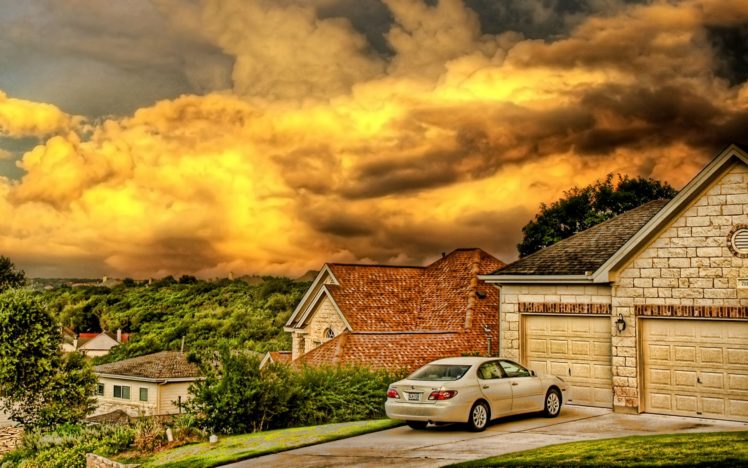 skylines, Cars, Houses, Toyota, Vehicles, Hdr, Photography HD Wallpaper Desktop Background