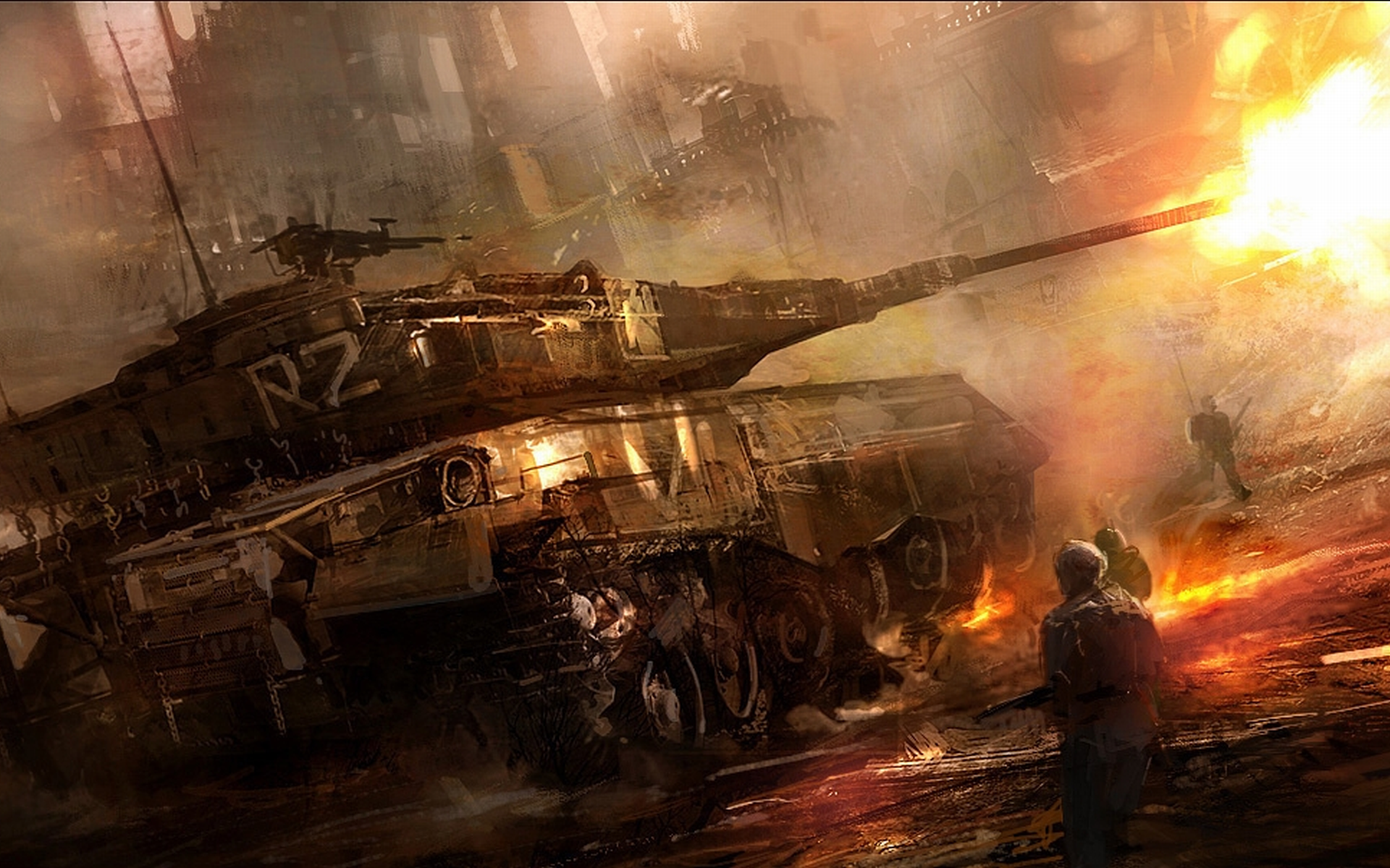 soldiers, War, Military, Men, Tanks Wallpaper