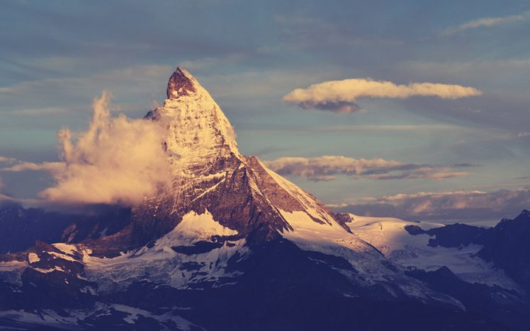 mountains, Clouds, Landscapes, Switzerland, Matterhorn HD Wallpaper Desktop Background