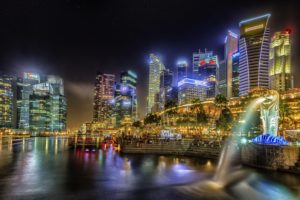 singapore, City, Lights