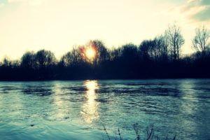 water, Sunset, Landscapes, Nature, Rivers